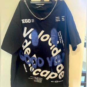 Y2K Graphic Tee with CHAIN Included! (M)
